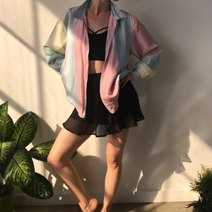 Vintage Pastel Jacket (100% silk)